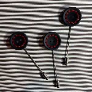 NEW!! Men's Button Lapel Pin Black